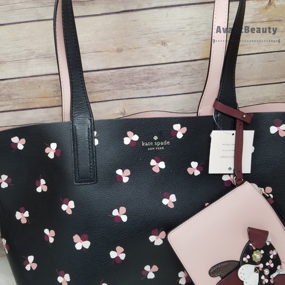 Kate Spade Large Pup Puppy Dog Reversible Tote New - Picture 4 of 15